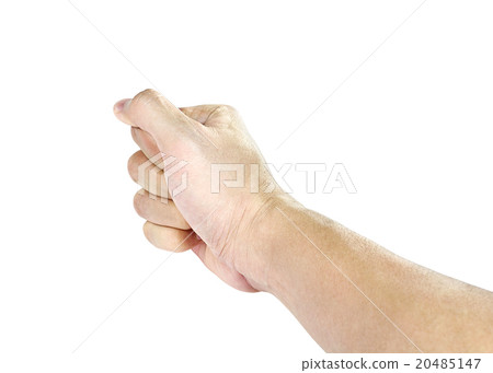 Hand fist isolated in white background Hand fist isolated in white background 20485147