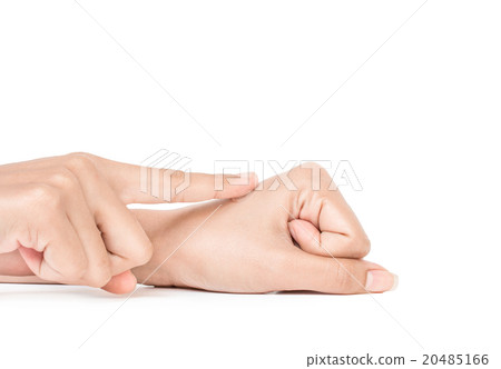 hand in action apply cream to skin 20485166