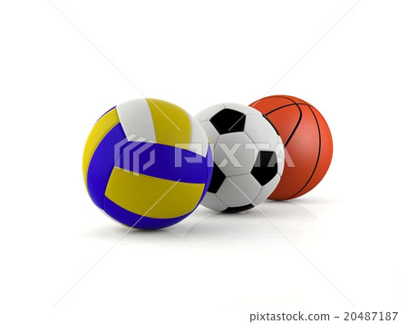 Sport balls isolated on white background - Stock Illustration [20487187 ...