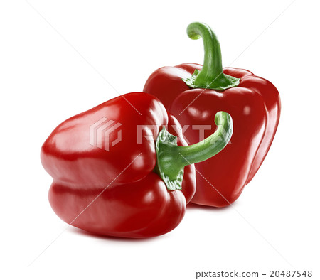 Red sweet peppers 2 isolated on white background Red sweet peppers 2 isolated on white background 20487548