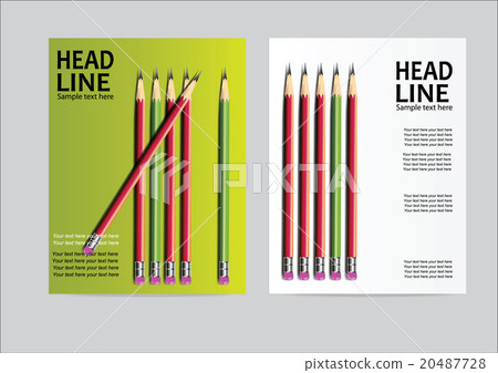 Brochure Design Template. pencil concept Brochure Design Template. pencil concept 20487728