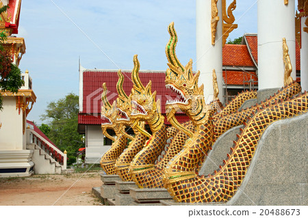 Naka or Big Snake in front of Thailand Temple Naka or Big Snake in front of Thailand Temple 20488673