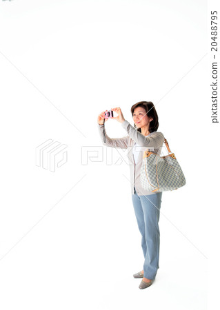 Camera person female pose whole body 20488795
