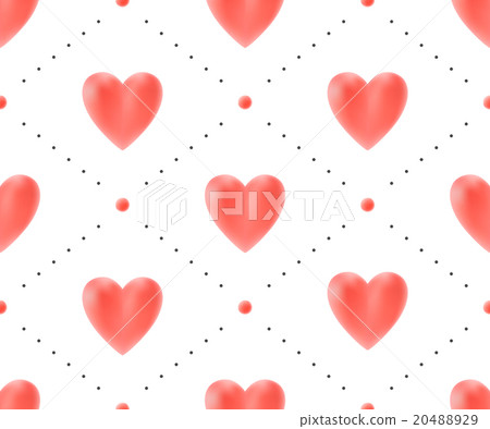 Seamless pattern with red hearts Seamless pattern with red hearts 20488929