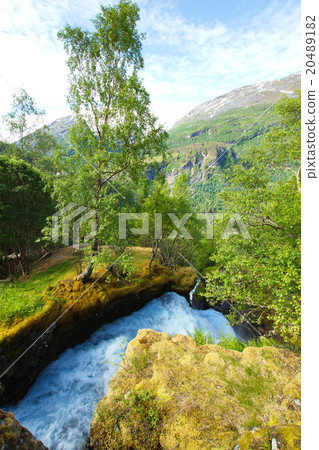 waterfall fjord waterfall fjord 20489182