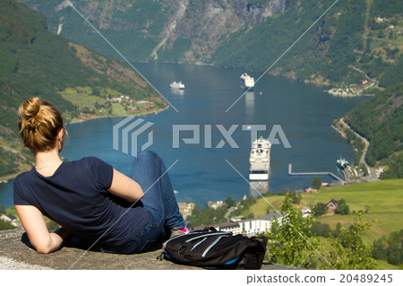 girl in Geiranger girl in Geiranger 20489245