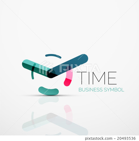 Vector abstract logo idea, time concept or clock Vector abstract logo idea, time concept or clock 20493536