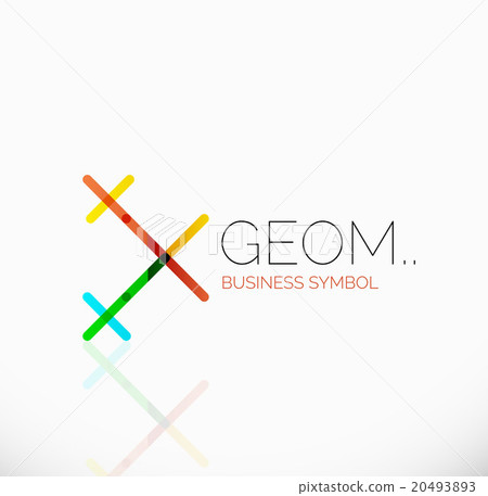 Logo, linear abstract geometric icon 20493893