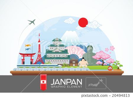 janpan infographic travel place and landmarkVector 20494813