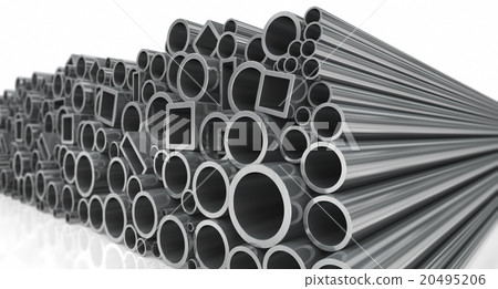 Stack of steel pipes Stack of steel pipes 20495206