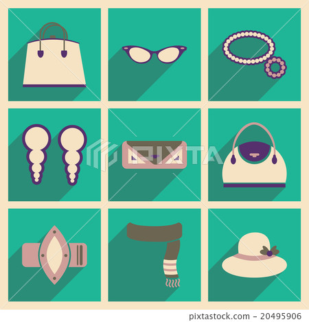 Modern flat icons vector collection with shadow Modern flat icons vector collection with shadow 20495906