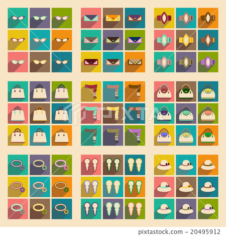 Modern flat icons vector collection with shadow Modern flat icons vector collection with shadow 20495912