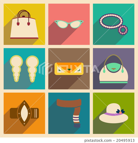 Modern flat icons vector collection with shadow Modern flat icons vector collection with shadow 20495913