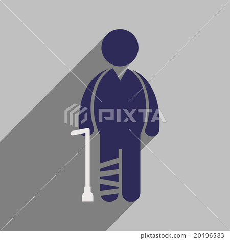 Modern flat icon with long shadow People leg - Stock Illustration ...