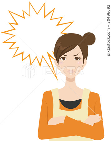 A woman in an apron - Stock Illustration [20496692] - PIXTA