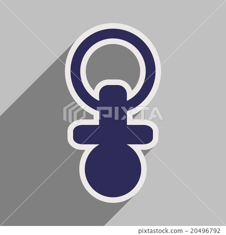 Modern flat icon with long shadow baby Nipple Modern flat icon with long shadow baby Nipple 20496792