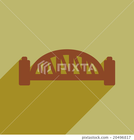 flat icon with long shadow Sydney Harbour Bridge - Stock Illustration ...