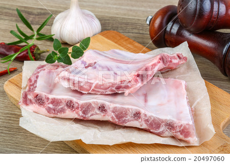 Raw pork ribs Raw pork ribs 20497060