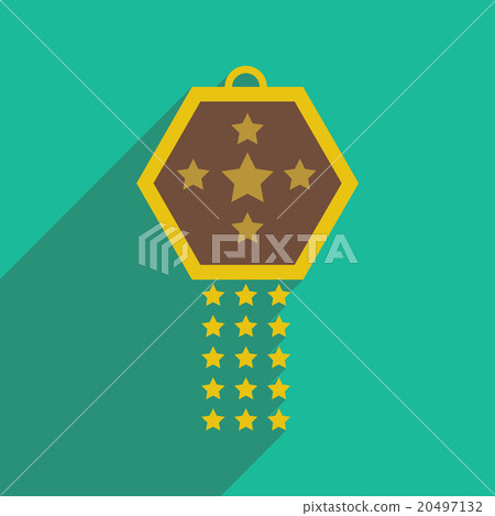 flat icon with long shadow festive garland 20497132