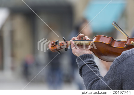 Violin close up with hand 20497744