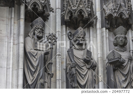 The cathedral of Cologne. Detail from facade The cathedral of Cologne. Detail from facade 20497772