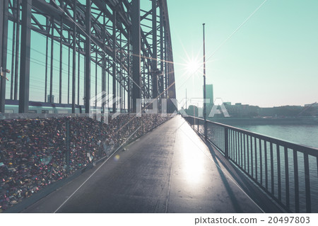 Hohenzollern bridge in Cologne, Germany. Hohenzollern bridge in Cologne, Germany. 20497803