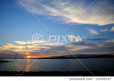 Evening view of Osaka Yodo River Evening view of Osaka Yodo River 20498567