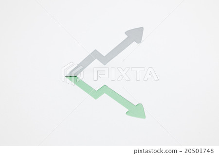 銷量增加和增加的圖像（* B，綠色） 20501748