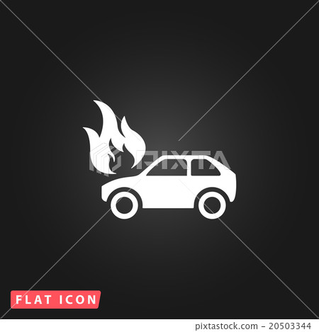 Car fire icon - Stock Illustration [20503344] - PIXTA