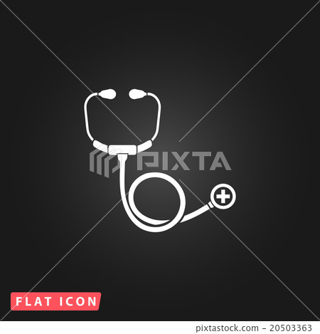 Stethoscope flat icon - Stock Illustration [20503363] - PIXTA