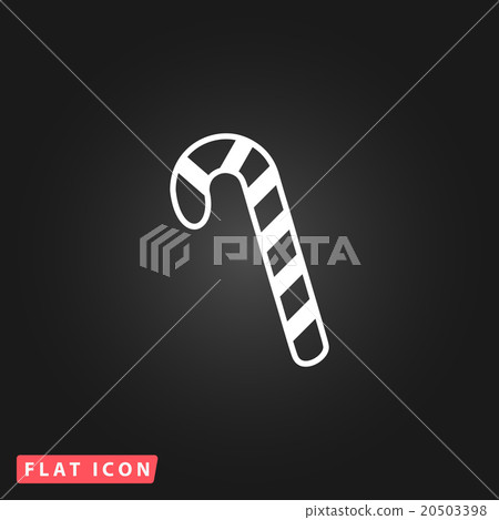 Candy cane flat icon Candy cane flat icon 20503398
