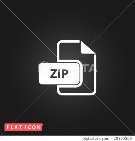 ZIP archive file extension icon vector. 20503569