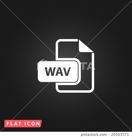 WAV audio file extension icon. WAV audio file extension icon. 20503573