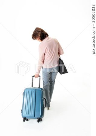 Back view of a walking woman Back view of a walking woman 20503838