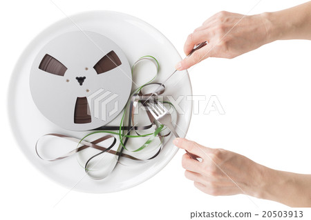 reel magnetic tape on a plate 20503913