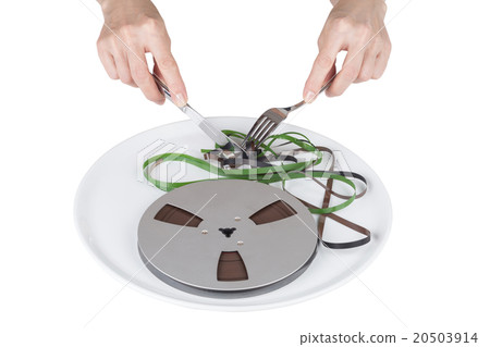 reel magnetic tape on a plate 20503914