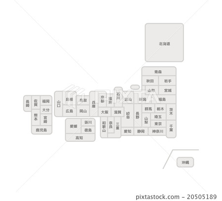 Map of Japan  20505189