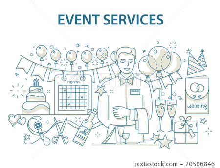 Doodle style design concept of special event and 20506846