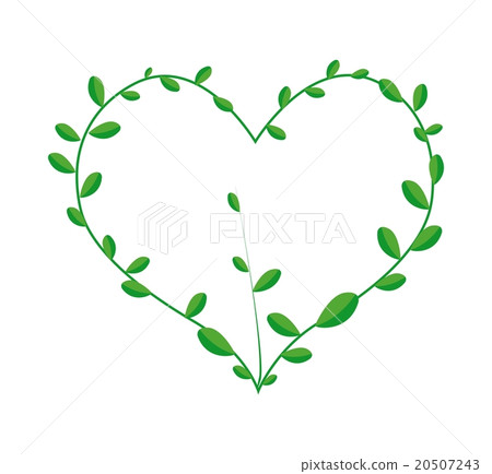 Green Climber Leaves in Beautiful Heart Shape 20507243