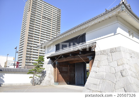 Okazaki Castle Otemon and a high-rise apartment Okazaki Castle Otemon and a high-rise apartment 20507326
