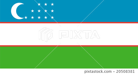 Standard Proportions for Uzbekistan Flag 20508381