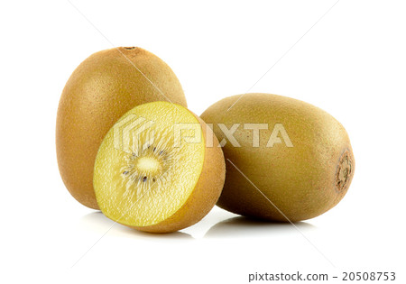 Yellow gold kiwi fruit isolated on the white Yellow gold kiwi fruit isolated on the white 20508753