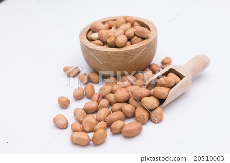 Peanut in Gunny Bag on white background Peanut in Gunny Bag on white background 20510003