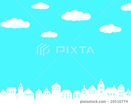 城市剪影白色 城市剪影白色 20510774