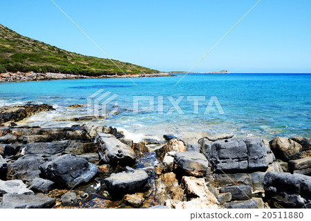 The beach on uninhabited island, Crete, Greece The beach on uninhabited island, Crete, Greece 20511880
