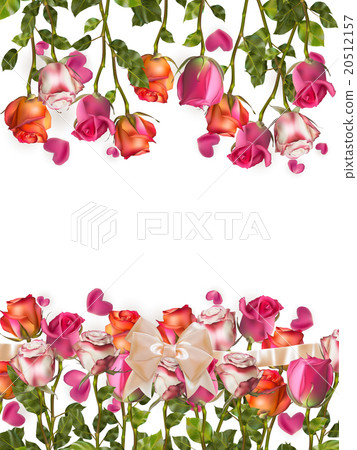 Roses and heart shape Petals. EPS 10 20512157
