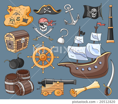 Doodle vector set of pirates 20512820
