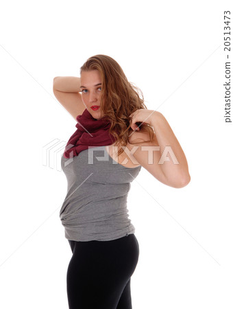 Portrait of woman in profile. 20513473