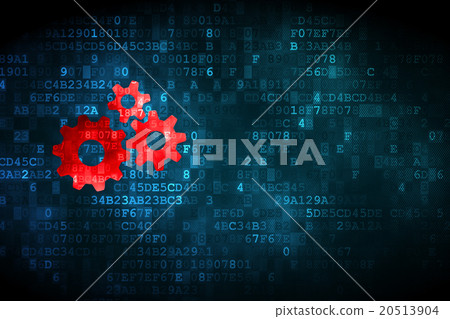 Web design concept: Gears on digital background Web design concept: Gears on digital background 20513904