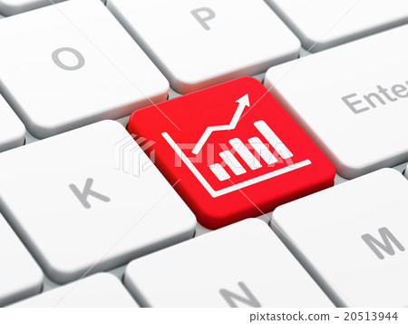 Marketing concept: Growth Graph on computer 20513944